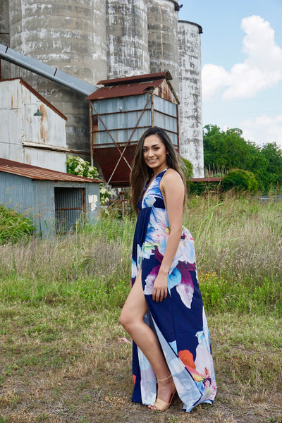 Navy Floral Dress