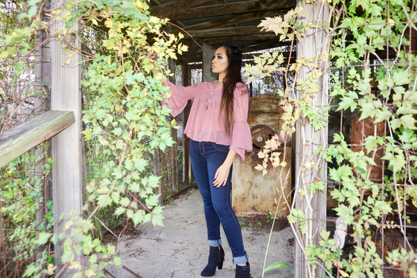 Mauve Sheer Top